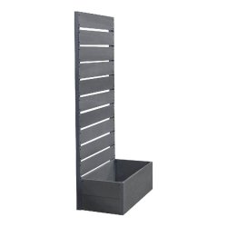 Helloshop26 - Jardinière bac à plante fleur avec brise-vue Heerde bois composite 150 x 72 x 38 cm gris 03_0009494 - gris Bois massif 3000224726547