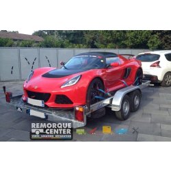 Porte voiture LIDER avec grandes rampes - 2 essieux - PTAC 2000 kg - 394 x 190 cm - Référence 39740