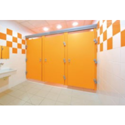 Cabine sanitaire Opale - hauteur 180 cm - parois 13 mm en stratifié massif - finition peau de pêche