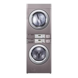 Colonne laveuse et séchoir professionnel LG Titan - Tambour inox 16 kg - Installation collectivité ou self-service