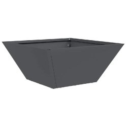 Helloshop26 - Cache-pot de jardin trapézoïdal moderne style contemporain 35 x 35 x 15 cm en acier anthracite 02_0052358 - métal 3000237374575