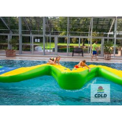 Nouveauté - Module Zigzag Wibit pour parcours aquatique gonflable - Réf A4691 - 6x3x0,8m - Capacité 4 personnes
