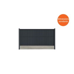 Grillage rigide standard à sceller occultation PVC et soubassement - 1030
