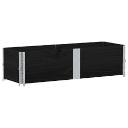 Helloshop26 - Jardinière bac lit surélevé plantes fleurs terrasse jardin 150 x 50 cm bois massif de pin noir 02_0037440 02_0037440 - noir métal 30