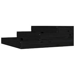 Helloshop26 - Jardinière bac lit surélevé plantes fleurs terrasse jardin 78 x 78 x 27 cm bois massif de pin noir 02_0037865 - noir Bois massif 3000