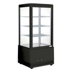 Vitrine de comptoir réfrigérée à poser - 78 litres - 4 faces vitrées - RT-78LB-3