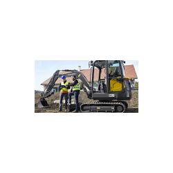 Mini-pelle Volvo EC35D - cabine confortable et commandes précises pour performances optimales