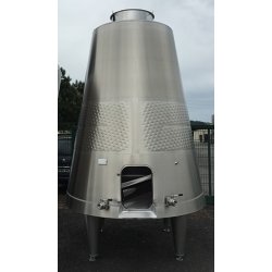 Cuve tronconique fond plat sur pieds - 66hl - Neuve - Fabrication 2014 - Recuit brillant intérieur et finition polie extérieure