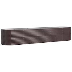 Helloshop26 - Jardinière bac lit surélevé plantes fleurs terrasse jardin de jardin acier enduit de poudre marron 02_0039502 02_0039502 - marron aci