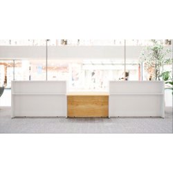 Bienvenue - Banque d'accueil modulable avec modules hauts et bas adaptés PMR