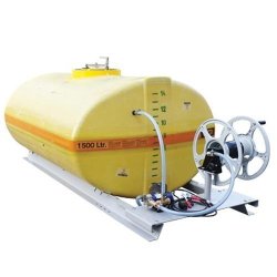 Ensemble cuve PFV ovale 1 500 litres équipée sur plateau avec pompe électrique - CEMO - 90235E