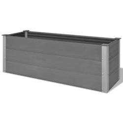 Helloshop26 - Jardinière lit surélevé plantes fleurs jardin WPC 150 x 50 x 54 cm gris 02_0001240 - gris aluminium 3000076101530