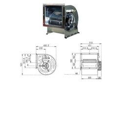 Ventilateur centrifuge dd 12/12 1300.6 -xnw