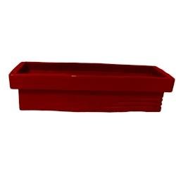 Jardinière design effet pierre 70l avec réserve d'eau-plast'up rotomoulage - ROUGE - rouge 0750122555567