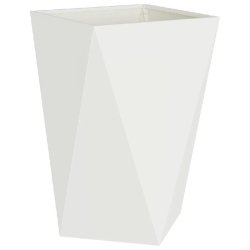 Helloshop26 - Jardinière moderne pour extérieur 50 x 50 x 75 cm avec base intégrée style épuré en acier blanc 02_0053036 02_0053036 - blanc acie