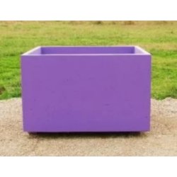 Jardinière Carrée Karomama - Béton armé, Autostable, Option antigraffiti, 100x100x60 cm, 350 kg