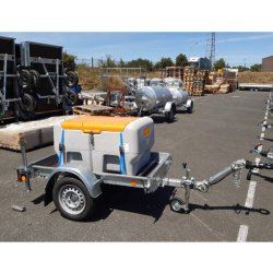 Station Easy Mobil 440/50 litres sur remorque conforme ADR - Cematic 3000 12 V - Capot - CEMO - 91108