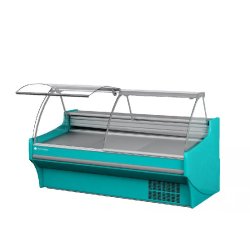 Vitrine bombée relevable horizontale pour traiteur ventilée -1/+5 °c avec réserve - 2025x1100x1265 mm - VE-10E-20-C-TF