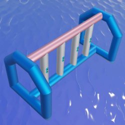 Pont à colonnes - Structure gonflable pour aquapark - Dimensions 6x3x3,6m - Norme CE EN 25649
