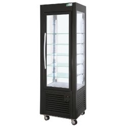 Vitrine 4 faces vitrées noire froid négatif ventilé classe t3 tempé... - 4FA60N