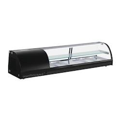 Equipementpro - Vitrine à tapas réfrigérée 1500mm GN - Compatible GN 1/3 - noir VRDA540