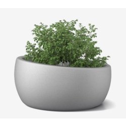 Jardinière Lisa UM1375G - béton préfabriqué gris granite, aspect rugueux