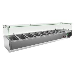 Rm Gastro - Vitrine refrigerée de comptoir 8x GN 1/3 REDFOX - MCH 3180 - inox 0615402197304