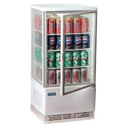 Vitrine Réfrigérée 68 Litres - Blanche - Dégivrage automatique - Polar - inox CX578