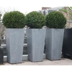 Jardinière Polypierre Pyramide Pyltor - Résine légère et résistante pour intérieur/extérieur