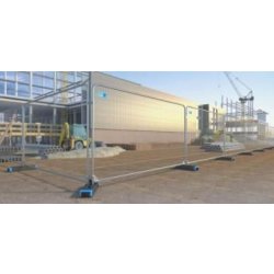 Clôture de chantier renforcée - renforts métalliques galvanisés - 2.00 m x 3.50 m
