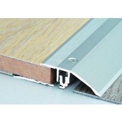 Profilés en PVC - Dénivelé PPS - Barre de seuil avec vis et chevilles - Marque Romus
