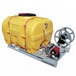 Ensemble cuve d'arrosage PE coffre 600 l équipée sur plateau avec pompe thermique - CEMO - 90230
