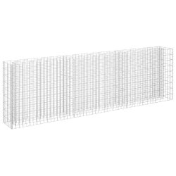 Helloshop26 - Jardinière lit surélevé plantes fleurs jardin à gabion acier galvanisé 270 x 30 x 90 cm 02_0001289 - acier 3000076591539