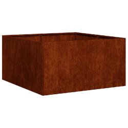 Helloshop26 - Jardinière rouillé 80 x 80 x 40 cm acier inoxydable durable élégante design contemporain 02_0051528 - inox 3000236961745