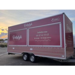 Remorque Food Truck 5,20m personnalisable - espace de travail professionnel - équipements sur mesure
