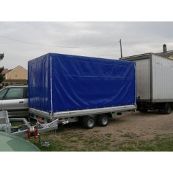 Remorque plateau Humbaur HN 304118 - roues surbaissées, ridelles alu, 2 essieux, 3000 kg PTAC