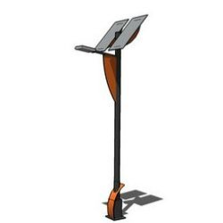 Lampadaire urbain solaire Cand T3 - LED - aluminium et acier - panneaux 214W et tête d'éclairage IP65