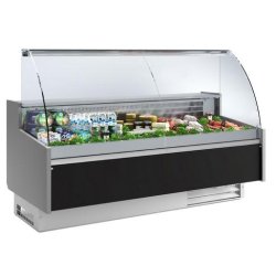 Vitrine réfrigérée avec service-arrière 188 x 98 cm et réserves réfrigérés
