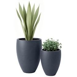 CLP Set de 2 bacs à plantes 2 Anthracite - gris 326431