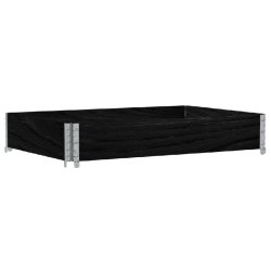 Helloshop26 - Jardinière bac lit surélevé plantes fleurs terrasse jardin 120 x 80 cm bois massif de pin noir 02_0037411 02_0037411 - noir métal 30