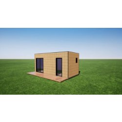 Studio de jardin - Kit&A - 16,75 m² en kit avec menuiseries PVC double vitrage et toit isolé