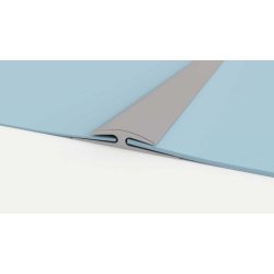 Dark grey - Profilé de transition en PVC souple - À coller pour sols jusqu'à 5 mm