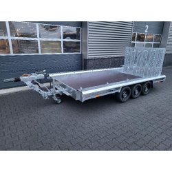 GTM 4m x 1m80 Gooseneck porte engin 3 x essieux 1350 kg