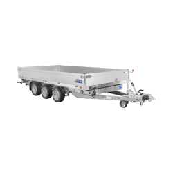 Remorque Tri-benne SARIS HD - 406 x 204 - PTAC : 3500 kg - 3 Essieux - Freinée - Pompe Électrique Référence - K3 406 204 3500 3B HD E