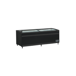 Bac bi-température 2m10 ICEBLACK - Réfrigéré avec couvercles vitrés incurvés et coulissants, modèle ETEF SFI210B