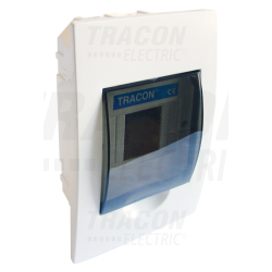 Boîte de distribution encastrée - Cache fumée - Rail N-PE 1×4 modul - IP40 - Dimensions 200×115×60mm