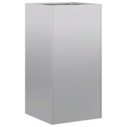 Helloshop26 - Jardinière élégante style moderne jardin terrasse 40 x 40 x 80 cm en acier galvanisé gris - gris acier 3000236942799