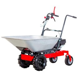 Brouette à moteur thermique avec benne en acier galvanisé 100L 200KG 3,2CH 1+1R vitesses Torros MK200F