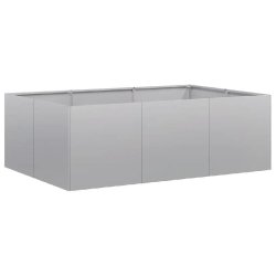Helloshop26 - Jardinière rectangulaire moderne pour jardin équilibreur de terre 120 x 80 x 40 cm en acier galvanisé 02_0051533 02_0051533 - acier 3