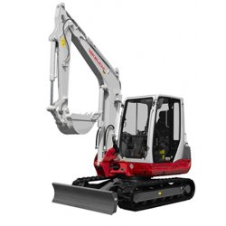 Mini-pelle Takeuchi TB250 - 5 tonnes - contrepoids adapté, grande stabilité
